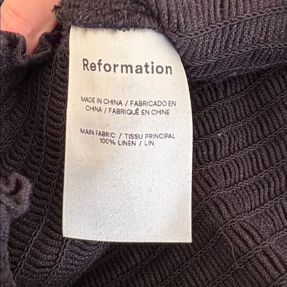 Reformation one shoulder top linen - Picture 4 of 4